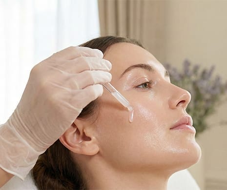 אישה מקבלת טיפול פנים אנטי אייג'ינג וחידוש עןר הפנים